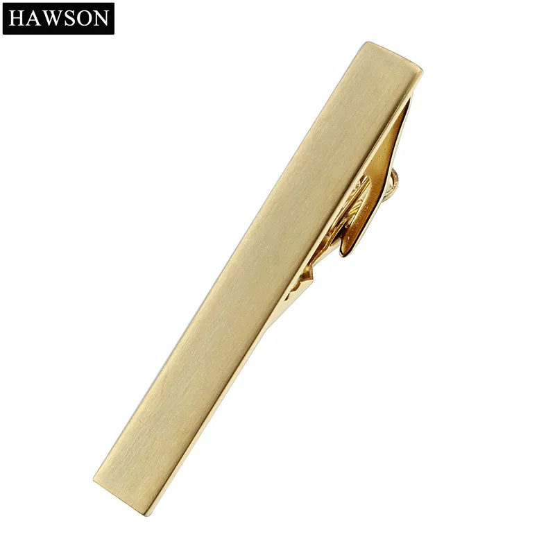 HAWSON Set da 4 pezzi Uomo - Clip spazzolate da 2 pollici Gioielli di moda Fermacravatta camicia