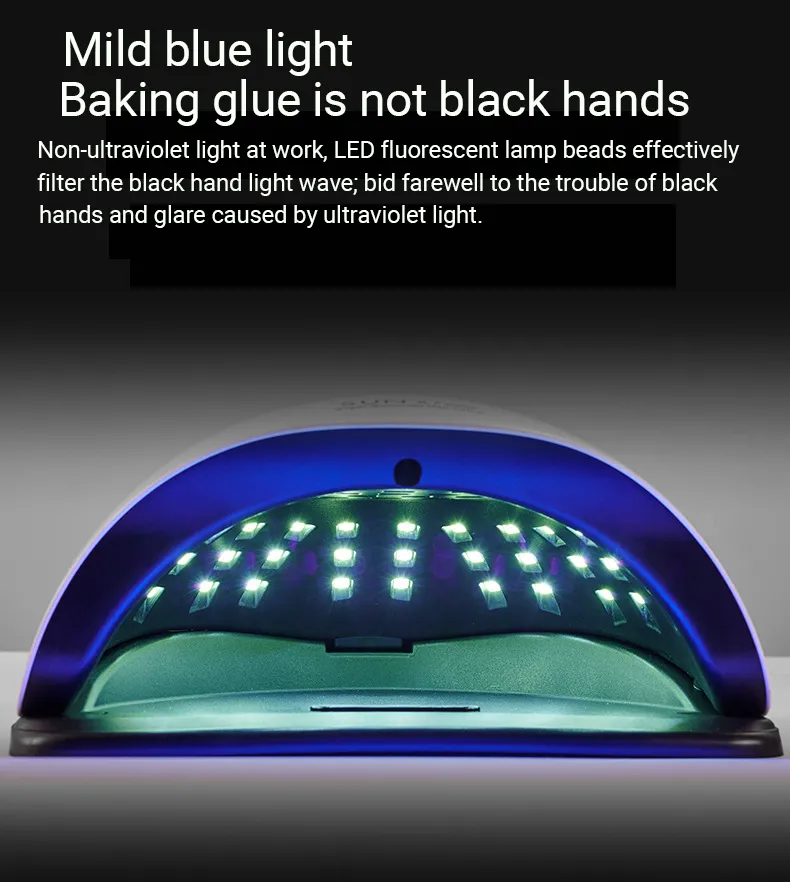 Sun X7 Max 180W Upgrade 57 LED UV Potherapy Quick Dry Nail Dryer Professionele manicure lamp 2103206013727