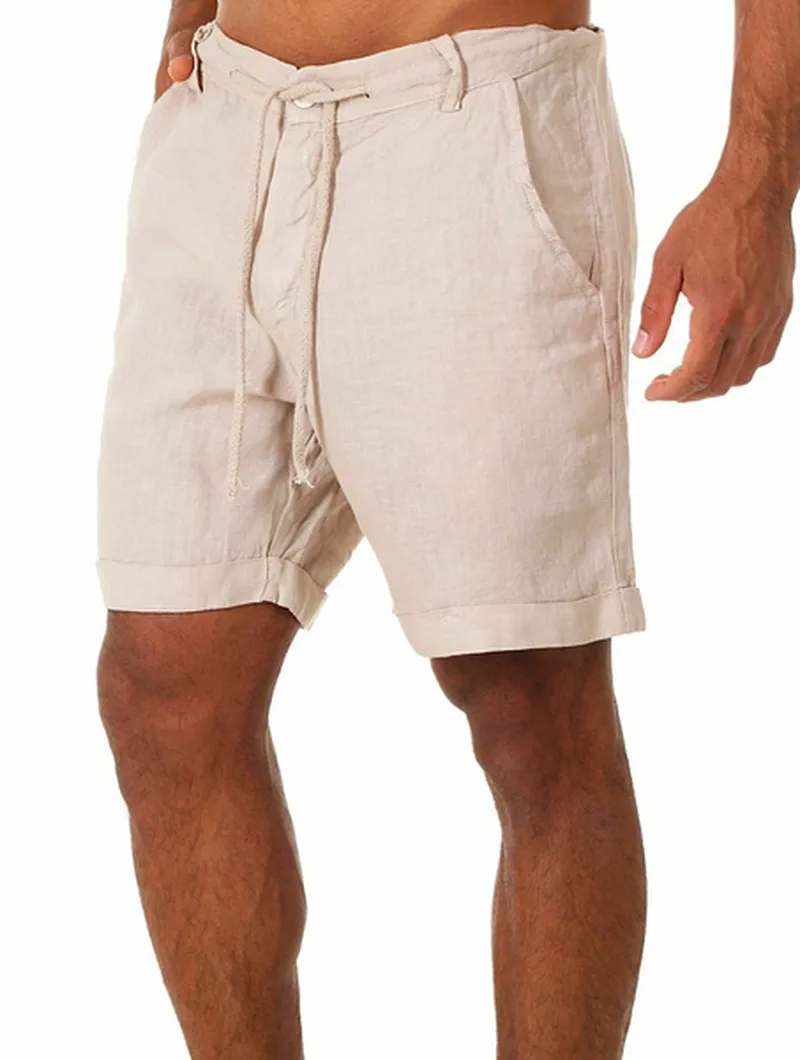 Shorts d'été hommes taille haute cordon pantalon Streetwear décontracté hommes vêtements couleur unie ample léger pantalon court pantalon bleu