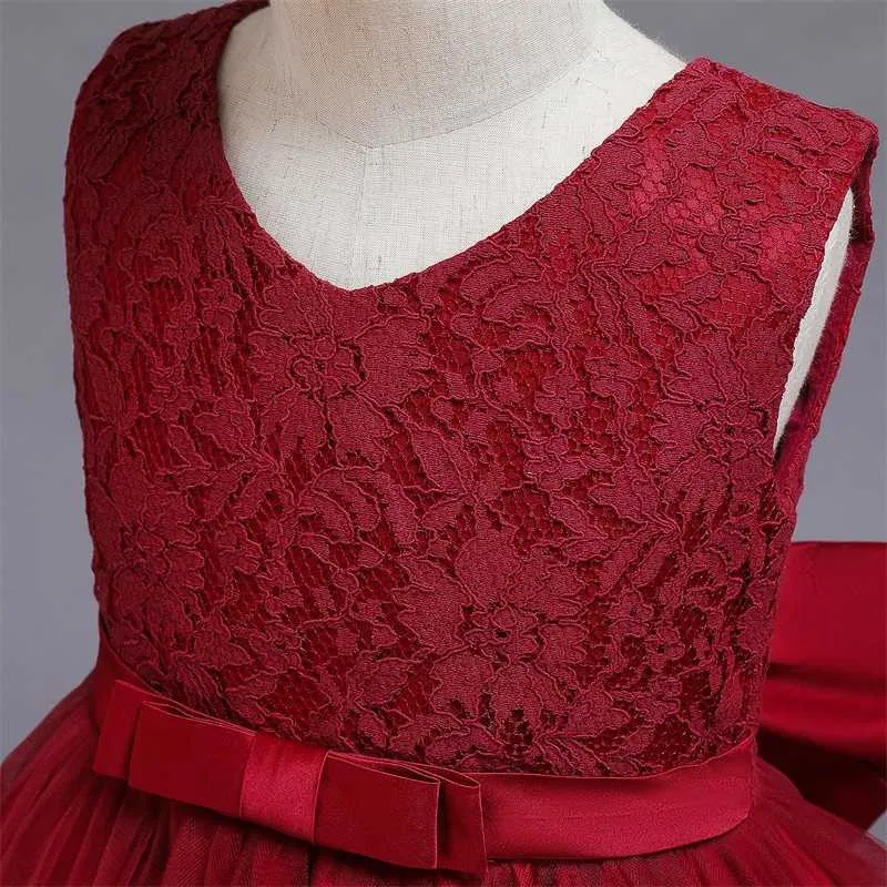 Costume d'année pour bébés filles, robe de princesse en dentelle pour mariage et fête d'anniversaire, vêtements de noël pour enfants de 2 3 4 5 ans 210805920304