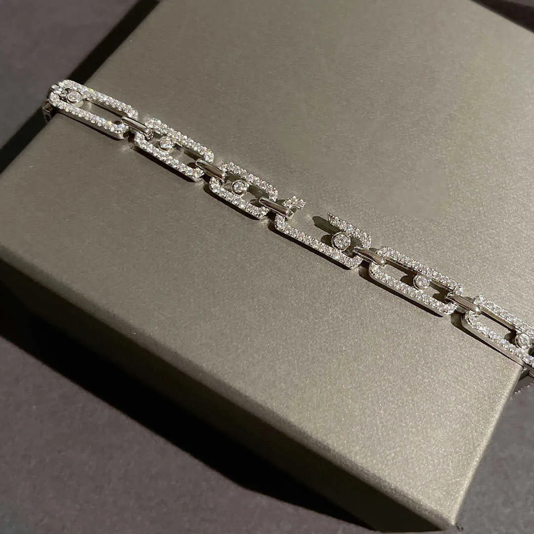 Nuovo marchio puro gioielli in argento sterling 925 le donne catena spessa spostare braccialetto di diamanti festa di nozze gioielli di lusso Summer Beach7828915