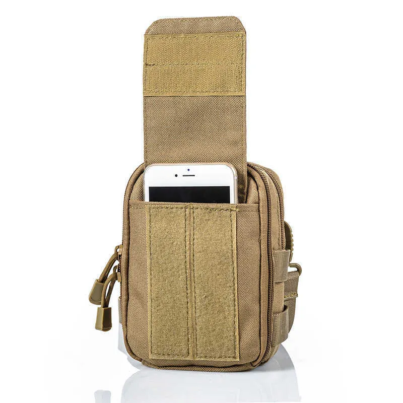 Nylon Military Tactical Bag Shoulder Travel Bag Outdoor Sport Climbing Adventure Hunting Fishing Portable Molle Tool Bag Gear Q0721