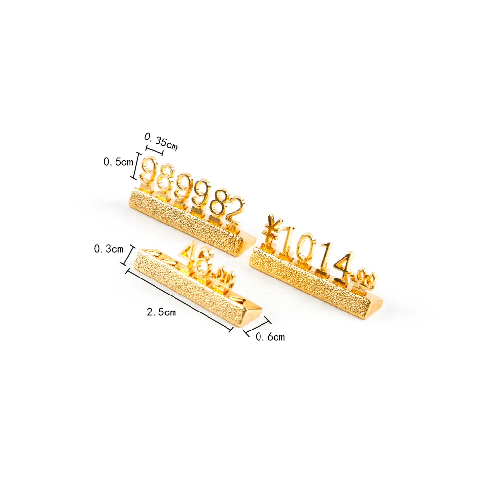 Justerbart nummer Pris Display Counter Stand Tag Etikett för smycken Telefon Retail Shop Combined Number Cube Sign