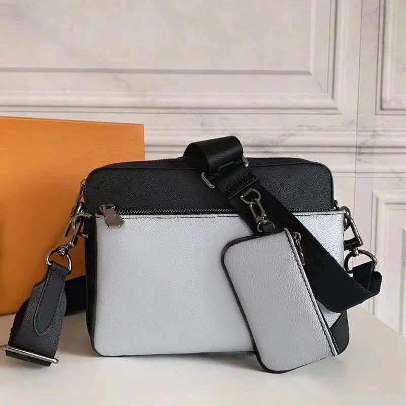 Genuine leather messenger bag set satchel fashion shoulder bag handbag for men presbyopic mini package shoulder bag wholesale 69443