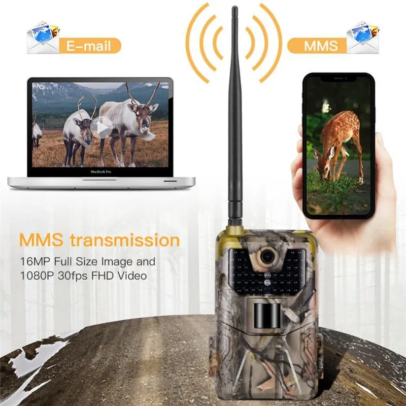 Party Favor Jacht Trail Camera HC900M 20MP 1080P 0 3s Trigger Wildlife Surveillance Cam Nacht Versie Camera accessoires2452