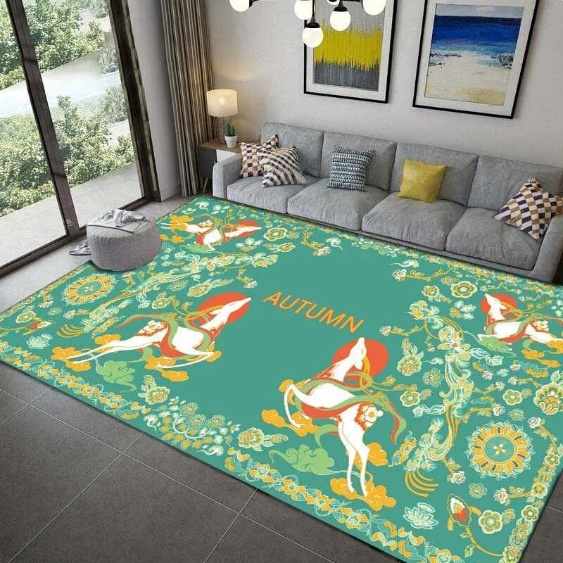 Tapete de veado tapete de outono para sala de estar casa decoração grande tapete área tapete macio chaveiro bathmat chrismas decoração 210928