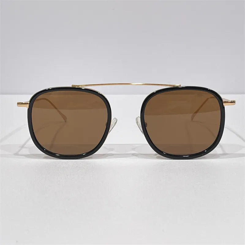 Merk vintage top plat vierkante designer zonnebril voor mannen zonnebril