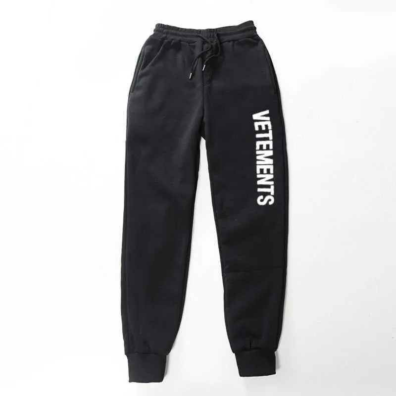 Männer Jogginghose VETEMENTS drucken Jogger Lounge Hosen Taschen Outdoor Wandern Laufen Hosen Streetwear Jogginghose Y0811