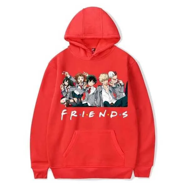 Amis Sweat Hommes Femmes My Heros Academia Hoodie Amis Polerone Bluza Damska Boku No Hero Academia Sweat Vêtements Y0816