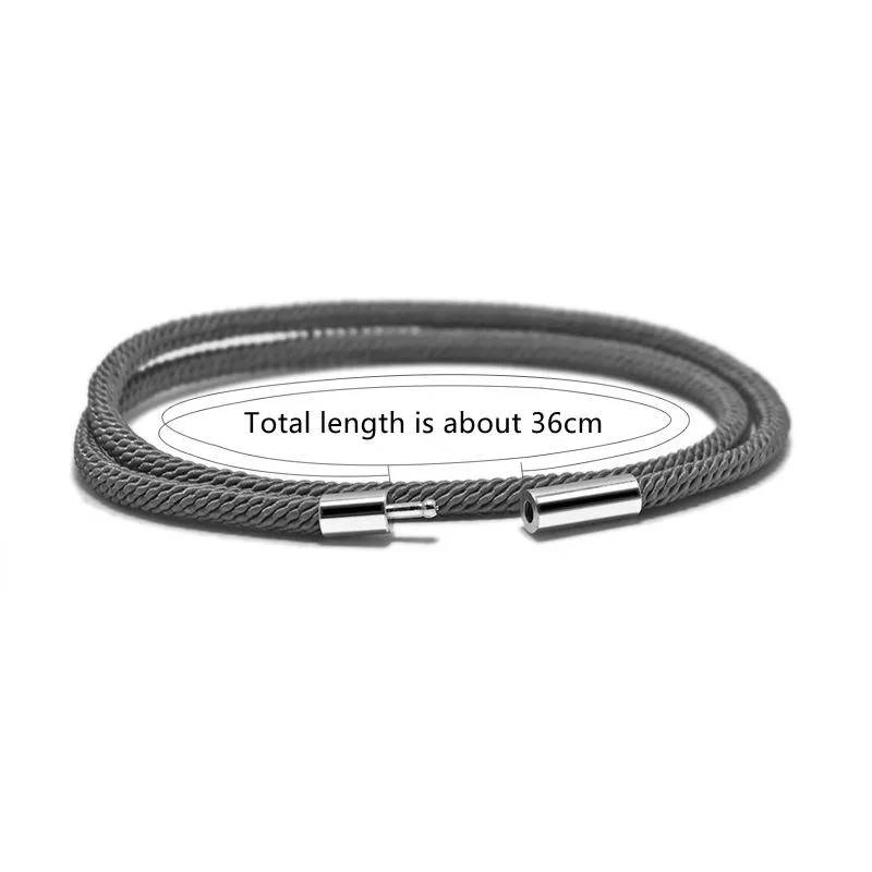 Länkkedja minimalistiska män armband färgglada Milan rep braslet svart röd tråd Braclet Yoga Meditation smycken gåva till pojkvän298n