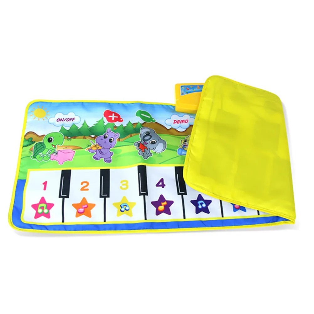 Clavier de piano Tapis de danse électronique drôle animal presse tapis couverture musicale bébé jouets pour enfants enfant en bas âge # 50 210320