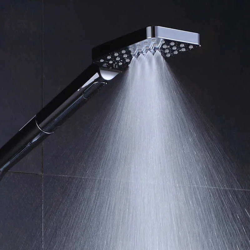 BECOLA soffione doccia accessori bagno Ugello doccia a tre funzioni Materiale ABS Soffione doccia cromato a risparmio idrico 210724