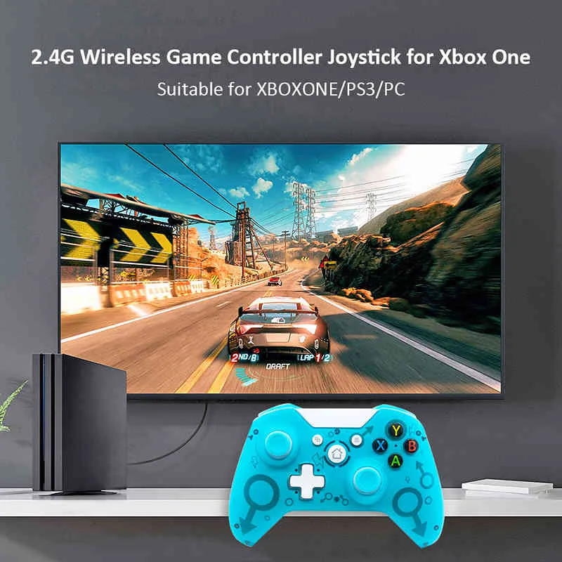 Joystick controller gamepad wireless da 2,4 GHZ con adattatore Xbox One/One S/One X/Ps3/Windows/PC Accessori giochi