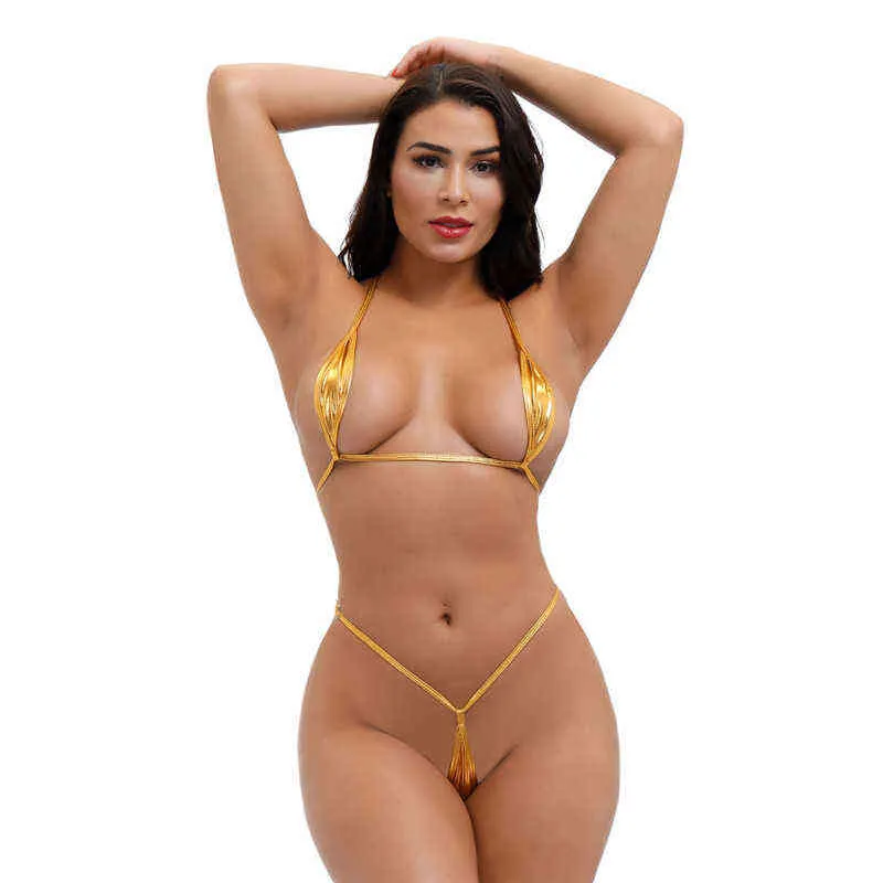 micro bikini grande taille maillots de bain femmes maillot de bain femmes biquini bikinis cuir verni bronzant licou String dentelle String discothèque6321022