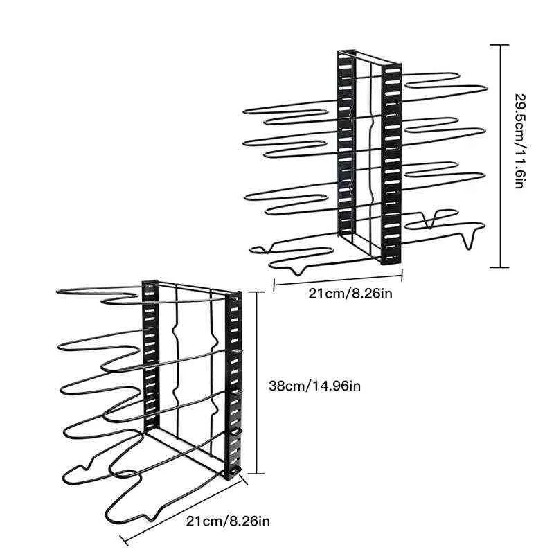 Portaoggetti pentole con pentola pentole regolabile a 8 strati l'organizzazione della cucina, scaffale riporre i taglieri 211112