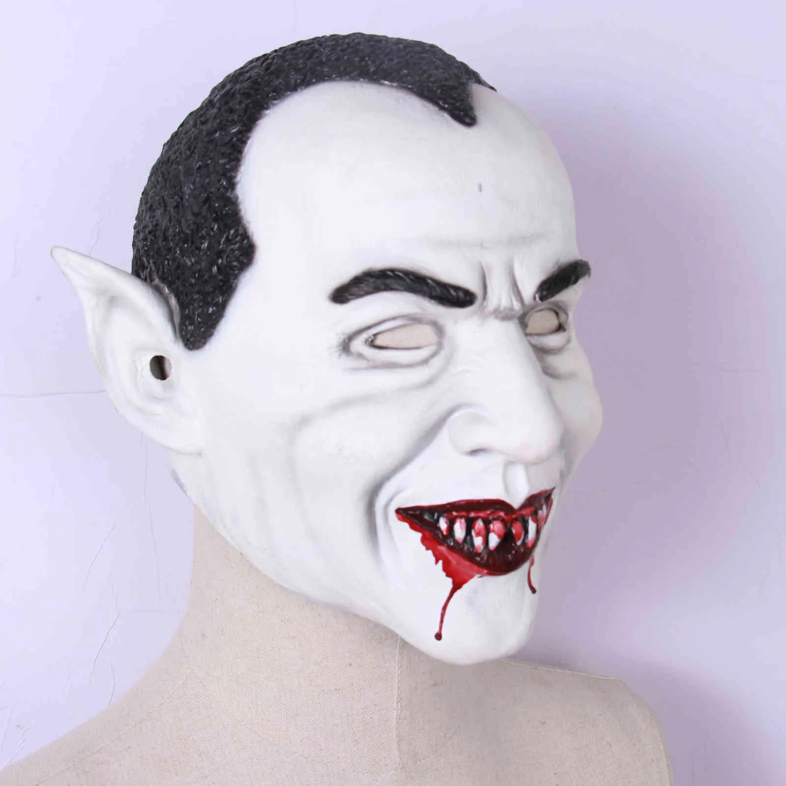Deadly Silence Effrayant Zombie Latex Diable Creepy Adulte Halloween Mardi Gras Vampire Masque Costume Overhead