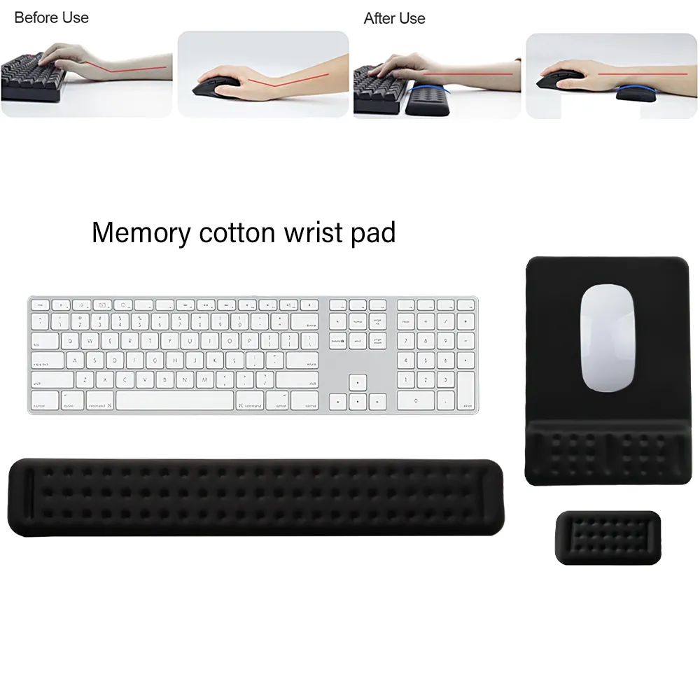 Mouse Memory Cotton Writ Keyboard Pads Эргономичный дизайн не скольжения Автоматическая формовка офисный домашний ПК ноутбук портативный