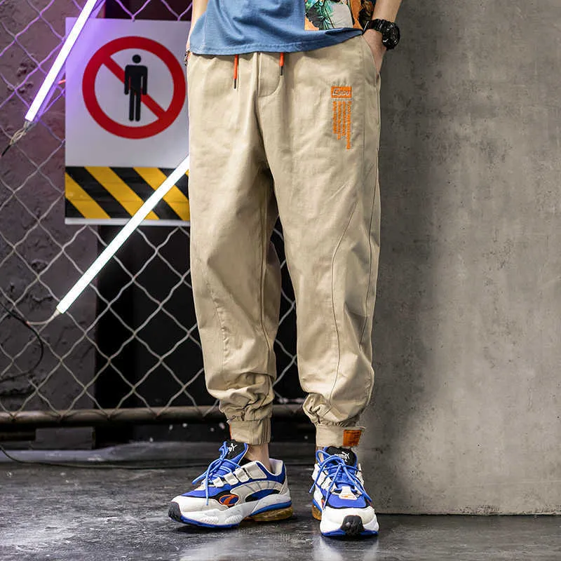 Single Road Mens Harem Broek Fashion Baggy Katoen Hip Hop Joggers Japanse Streetwear Broek Mannelijke Lading voor 210715
