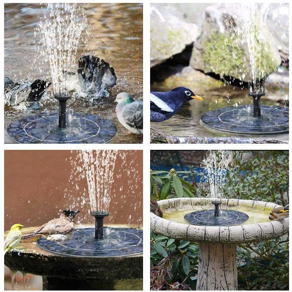 Solar Fountain Pump, Water Powered Pump for Bird Bath, Ponds, Garden, Outdoor and Aquarium 210713