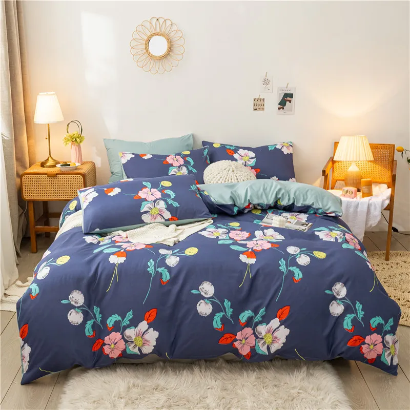 Duszpasterska Kwiatowa Duvet Duvet Pokrywa Królowa Nordic Set Pościel Kołdra Pokrywa Południowa Król 220x240 Arkusz pościel 150 Bedclothes