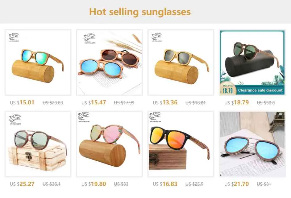 100% Handmade Natural women polarized UV400 brown bamboo wood fashion Leisure man sunglasses