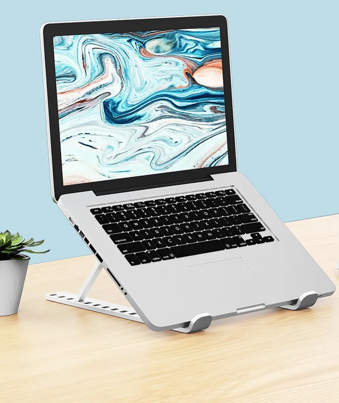 Kreatywne przenośne stojaki laptopa Składane wsparcie podstawowe Notebook Stojamy na MacBook Pro Lapdesk Pieczelnik komputerowy Współ