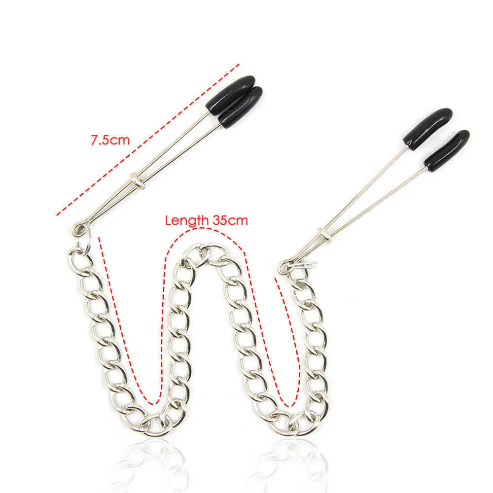 Adjustable Breast Labia Clips Sex Products Nipple Clamps Sex Toys For Couple With Metal Chain Adult Game Clit Clamp SP0122 P0816