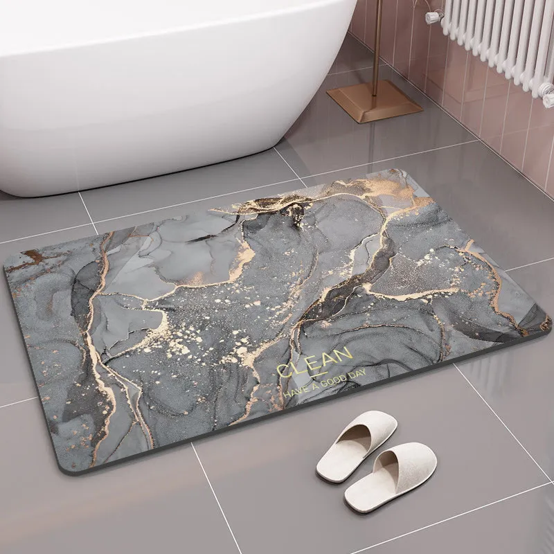 Moment Super Absorbent Bath Shower Mat Real Quick Drying Bathroom Thick Rug Non-slip Entrance Doormat Floor Toilet Mats Carpet 220301