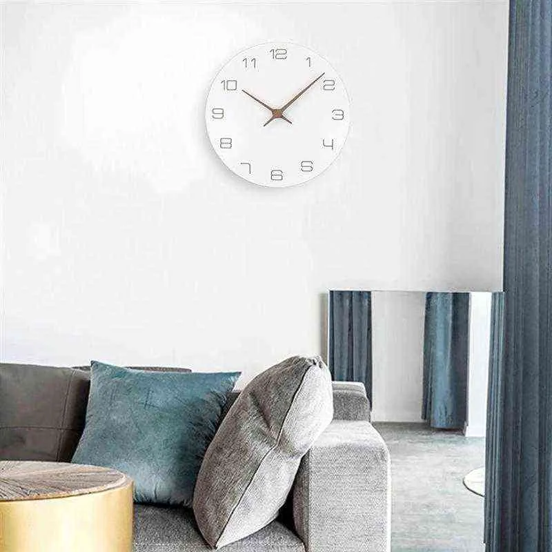 Relojes de pared de madera creativos Reloj colgante decorativo Reloj de pared simple Decoración para el hogar Reloj de sala Decoración 211110