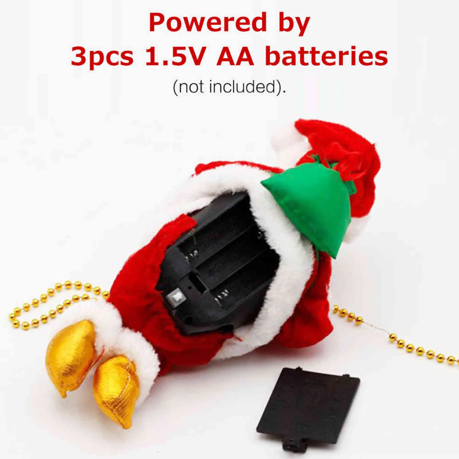 Санта -Клаус для альпинированных бусин, батарея, управляемый электрическим подъемом вверх и вниз по восхождению на Санту со светом и музыкой Рождество 217817228