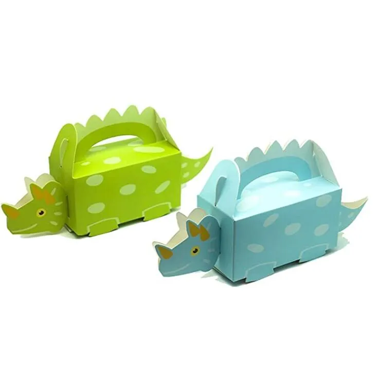 Dinozaur impreza Favor Treat Boxes Candy Prezent Wrap Dziewczyna chłopiec urodziny