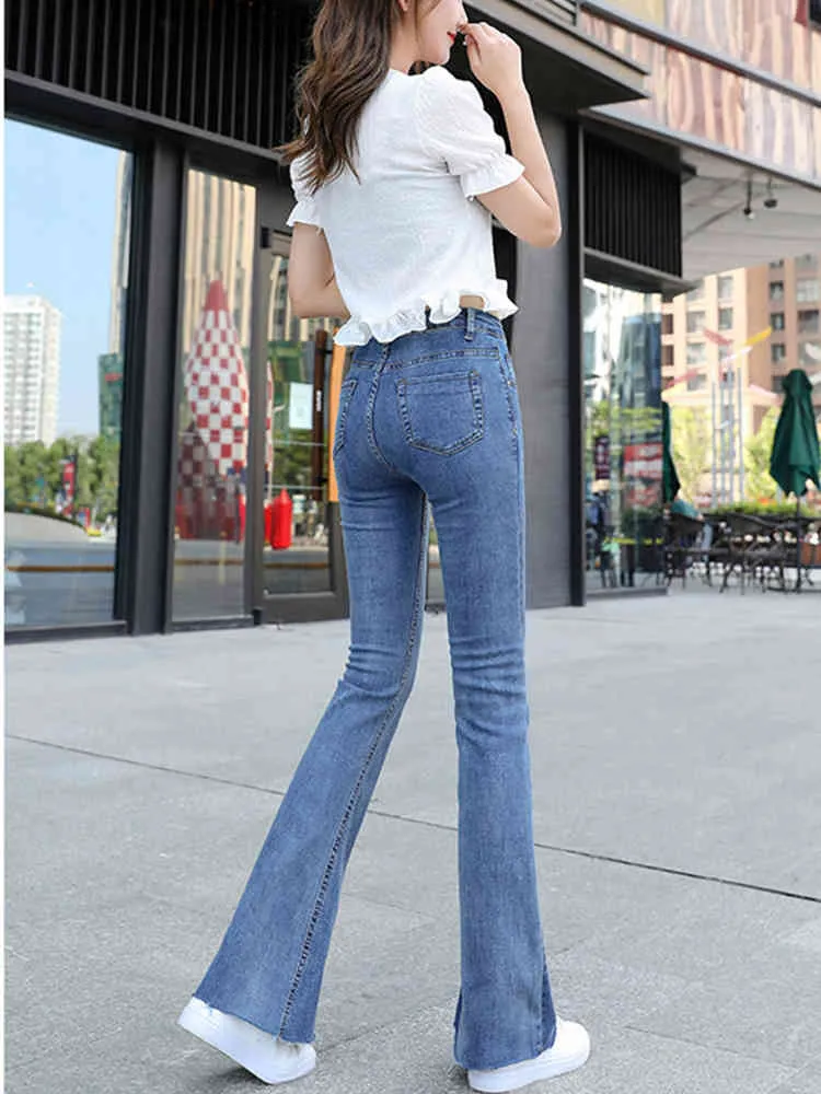 Womens jeans Flared Jeans high waist Mom jeans woman trouse jean Jean women clothing Womens pants undefined Pants traf grunge 210322