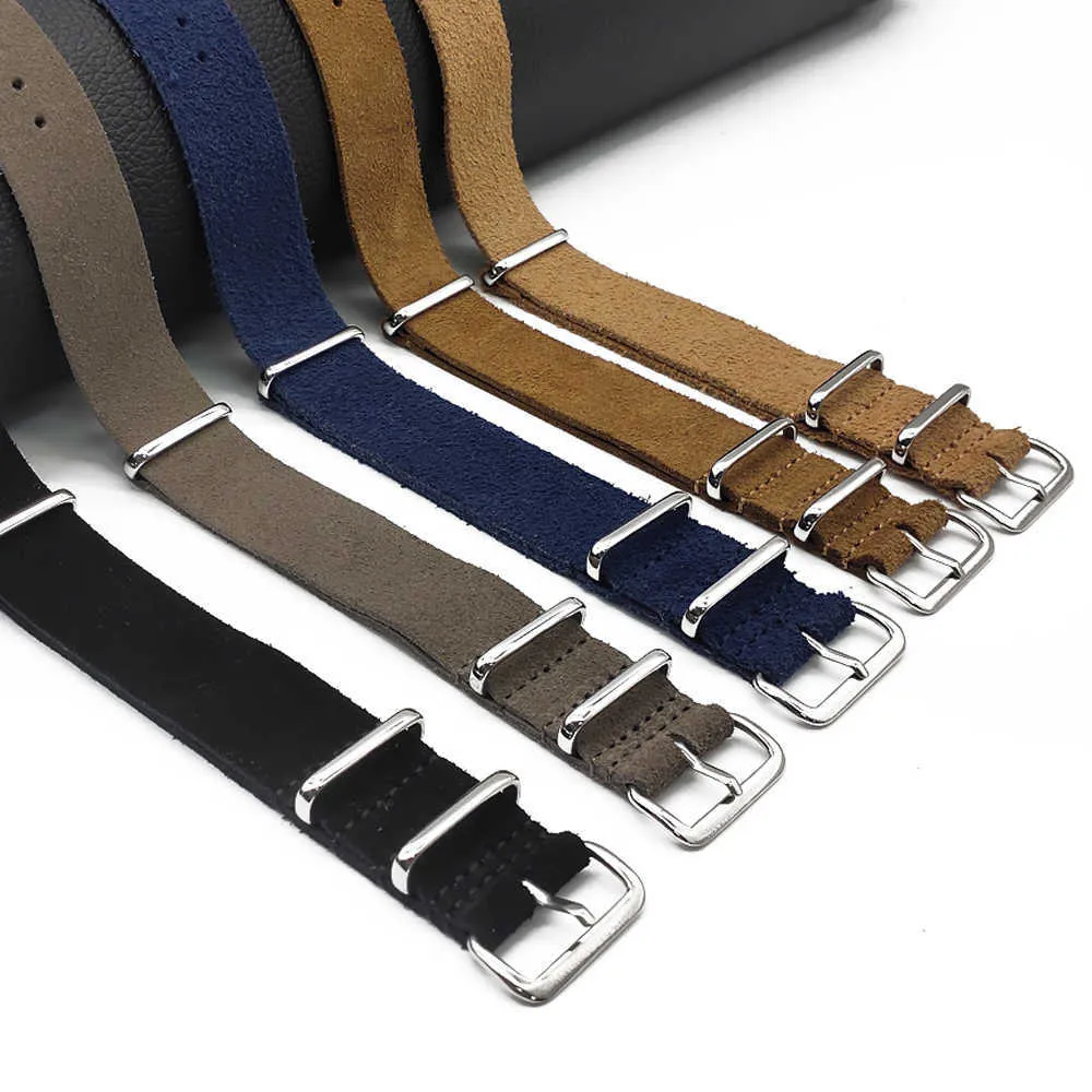 レザーNato Zulu Watch Strap 20 mm 22mmソフトスエードウォッチバンドトップウォッチベルトリストストラップクイックリリースウォッチアクセサリーH2424837