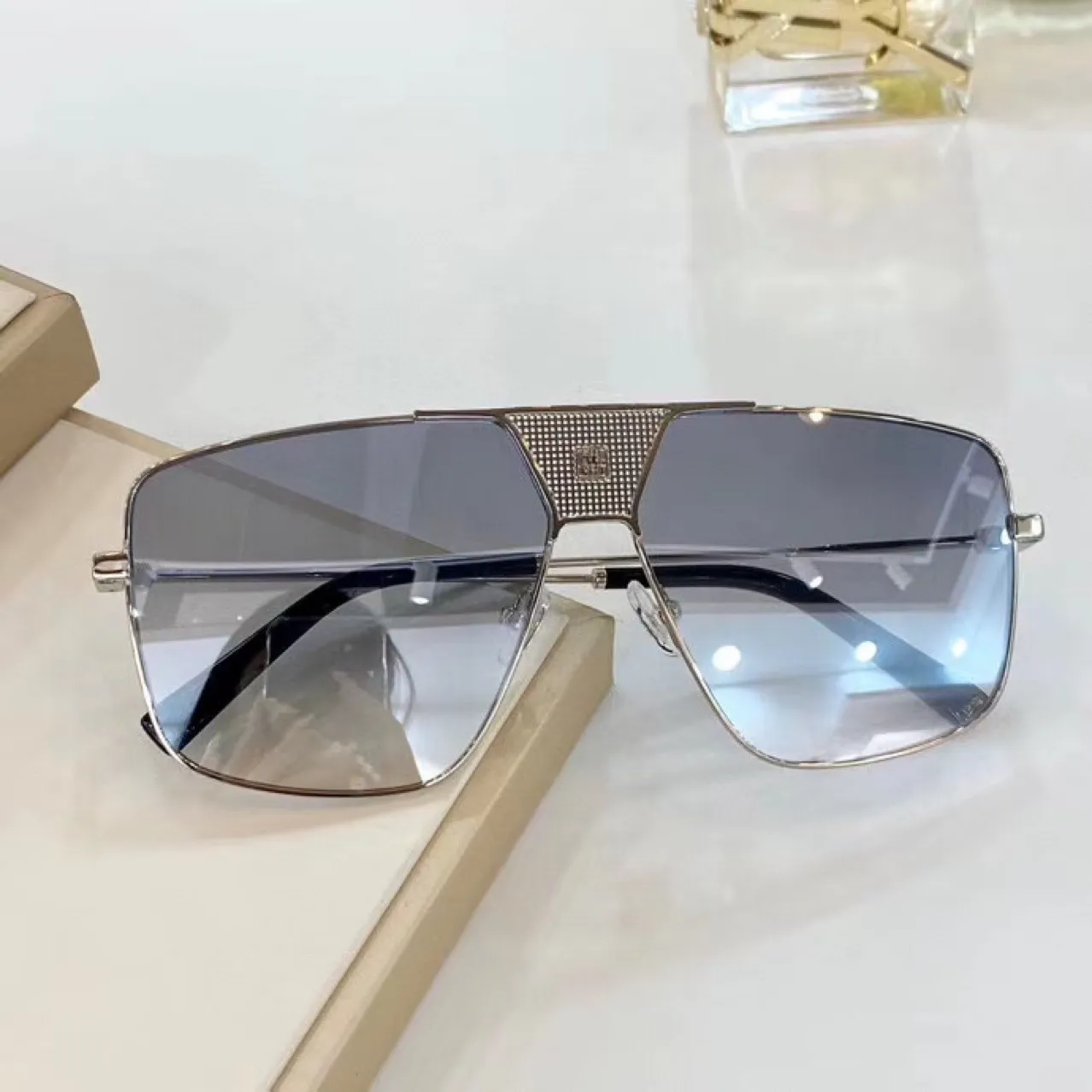 Letnie okulary przeciwsłoneczne dla mężczyzn i kobiet Styl Best-II Anti-ultrafioletowy Vintage Płytki Prostokąt Pełna Rama Moda Okulary