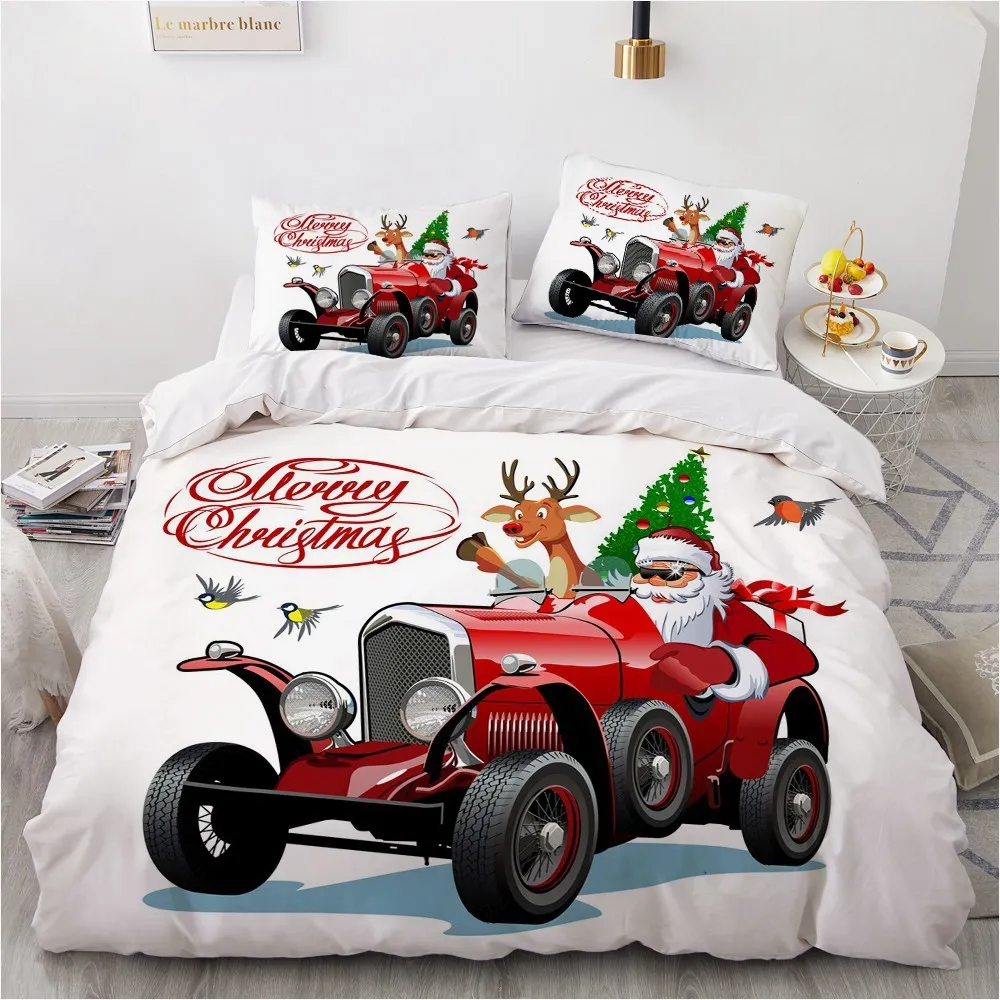 3D Christmas Design Comforter Case Duvet Quilt Cover Bedding Set Double King Queen Double Single Size Home Textile 2103192361