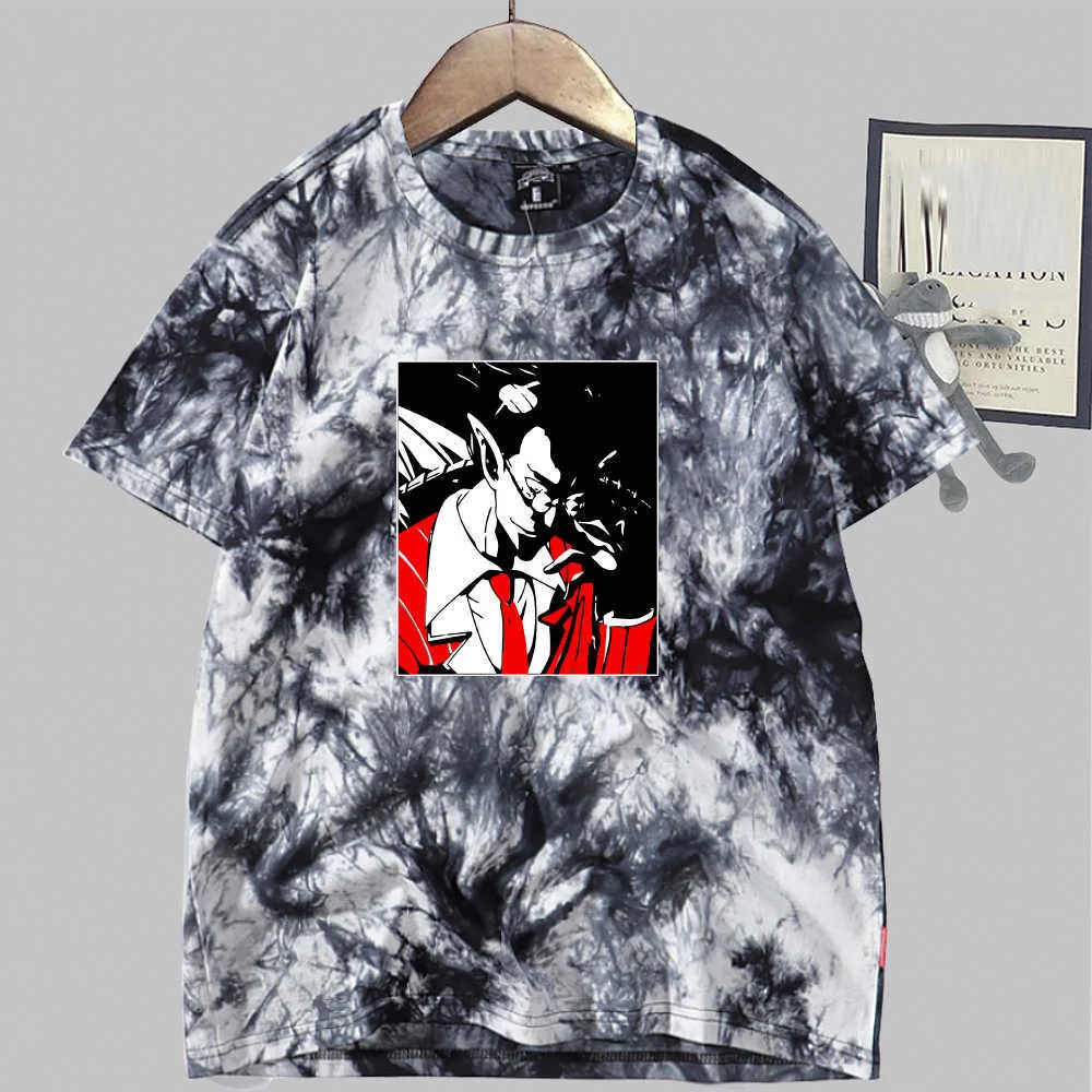 Overlord T-shirt manches courtes col rond Anime homme et femme Tie Dye Y0809