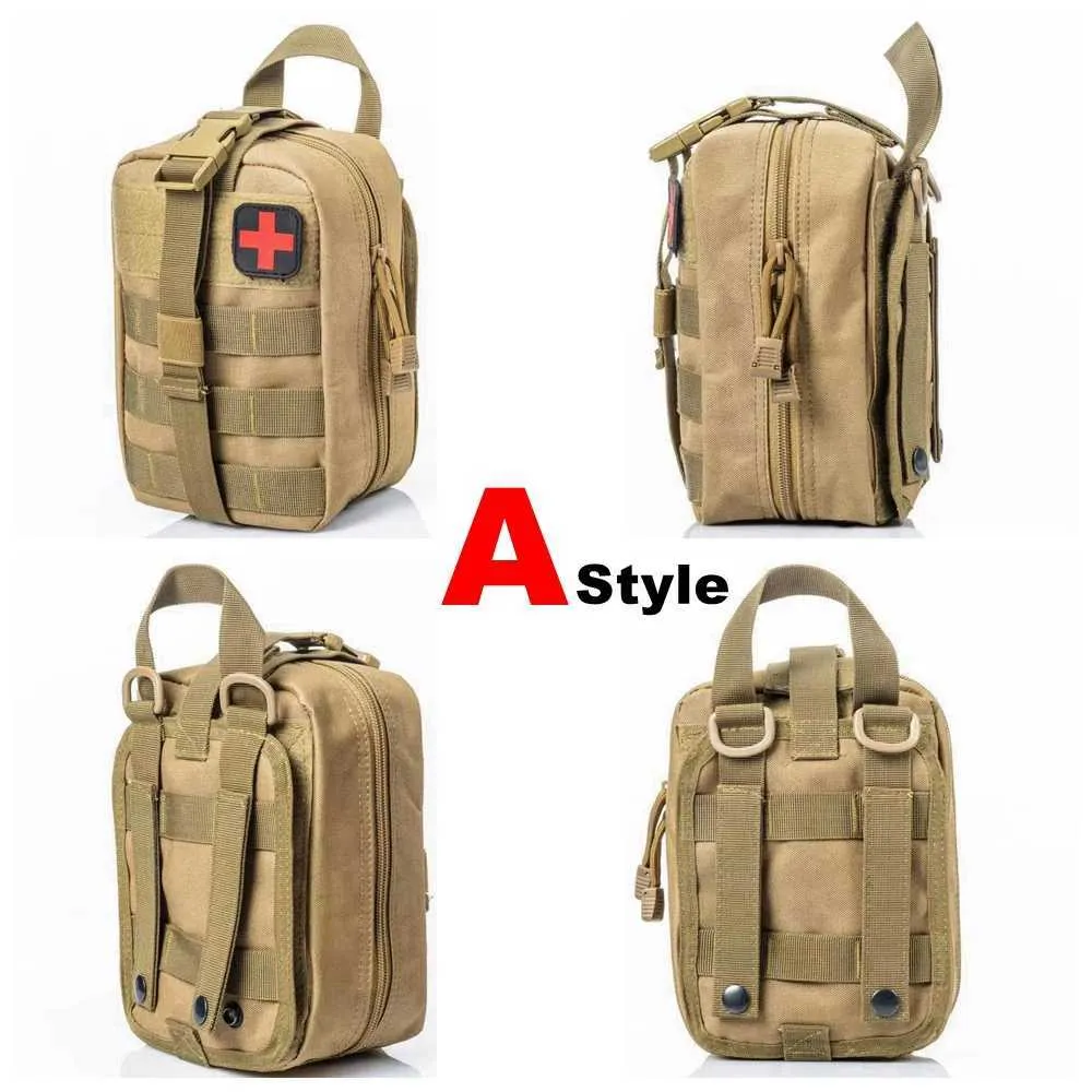 Bolsa médica Camping táctico Molle botiquín de primeros auxilios ejército al aire libre caza Camping emergencia supervivencia herramienta paquete militar médico EDC bolsa