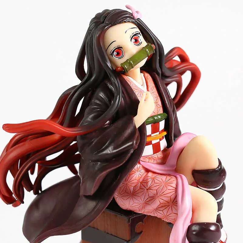 Kimetsu No Yaiba Japan Anime Figuren Kamado Nezuko PVC Actie Figuur 17cm Sexy Girl Figuur Model Toys Doll Cadeau Q07226406191