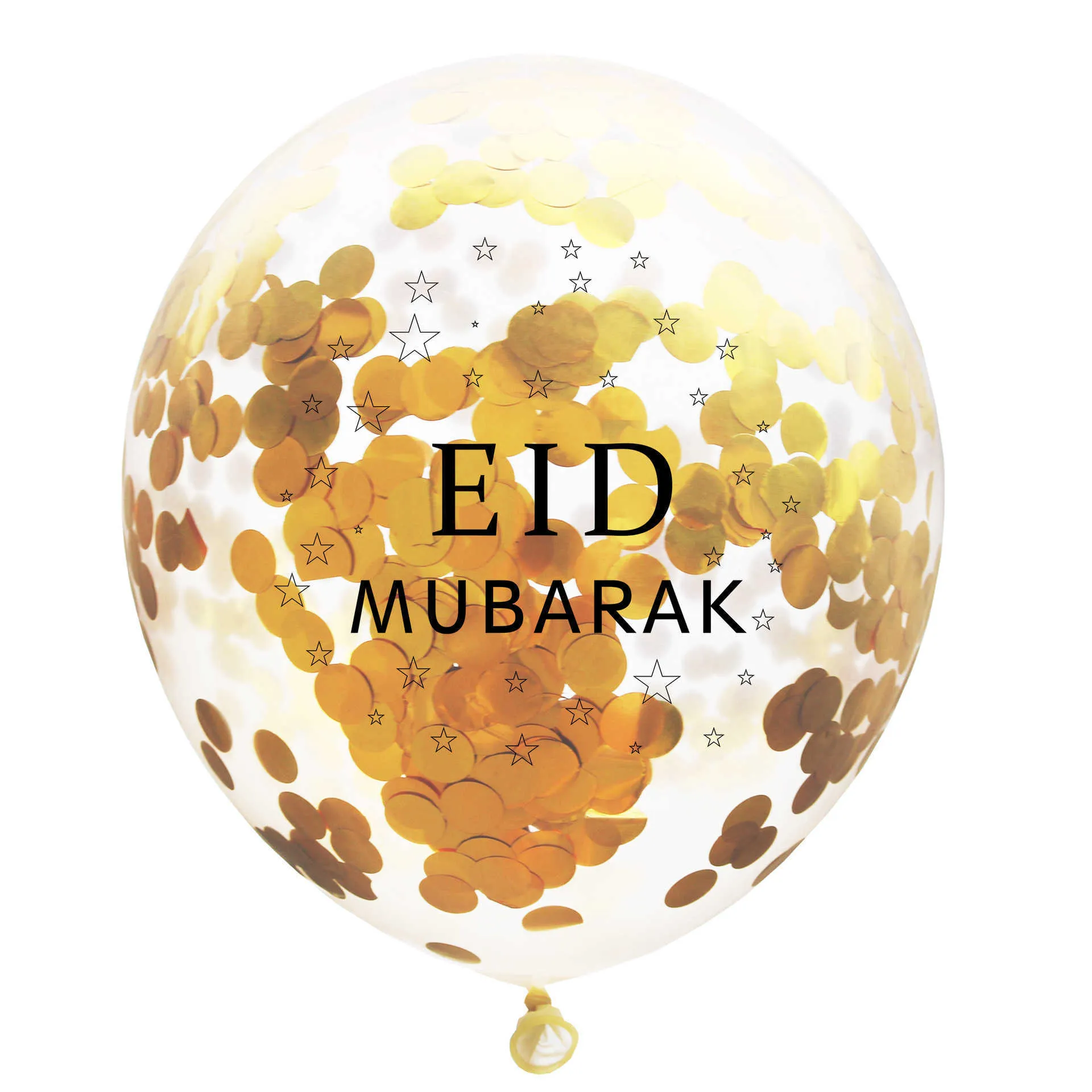 5PS 12inch Eid Mubarak Kareem Confetti Ballong Ramadan och Eid Dekorationer för hem Ramadan Mubarak Decor Wedding Party Supplies Y0827