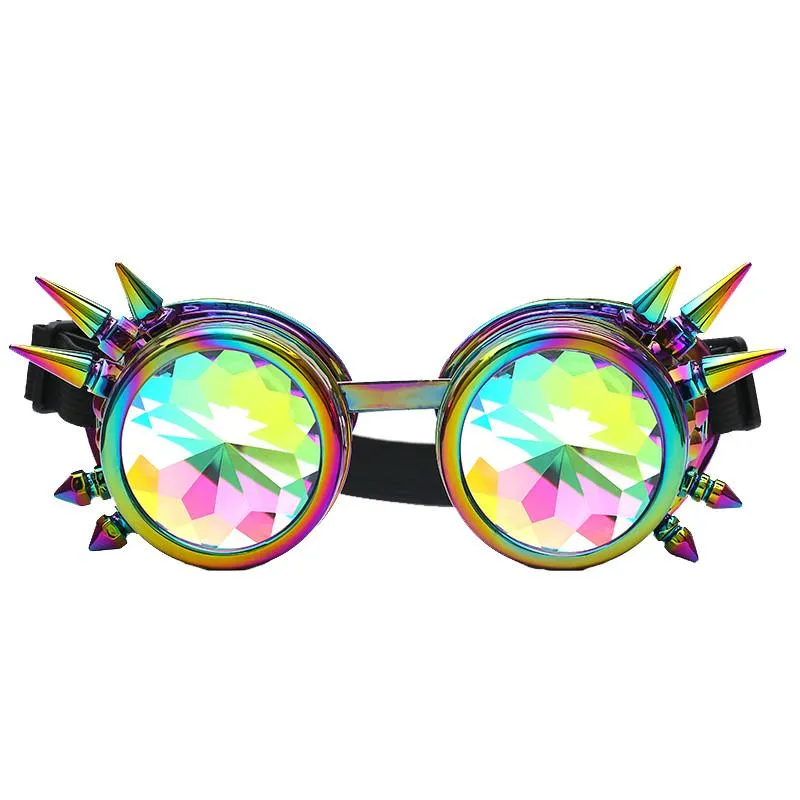 Güneş gözlükleri feitong yaz kadın erkekler punk renkli gözlükler çılgın festival partisi EDM kırılmış lens açık hava seyahat sun255t