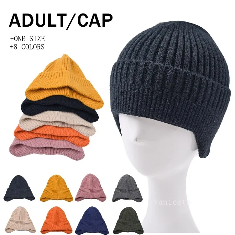 Chapeaux de fête chapeau tricoté européen et américain de couleur unie serti protection des oreilles de sports de plein air hommes et femmes automne et hiver bonnet chaud T2I52772