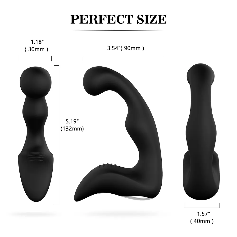 Masseur de la prostate de vibrateur Shande pour hommes vibrant un puissant stimulateur de bouchon anal mâle puissant silicone pour adultes mâle Q05085890243