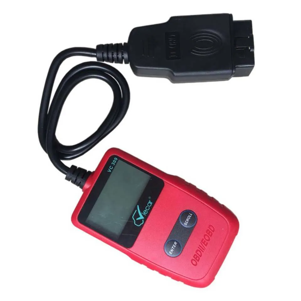 Nyaste Handheld Elm327 OBD2 Scanner VC309 CRA Diagnostic-Tools VC 309 ELM 327 EOBD CAN-BUS-problem OBDII Auto Diagnostic Tools