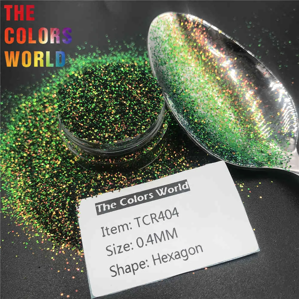 TCT-327 Chameleon Hexagon 0.4MM Cambiamento di colore Glitter unghie Unghie Decorazione artistica Bicchieri trucco Artigianato Accessori festival
