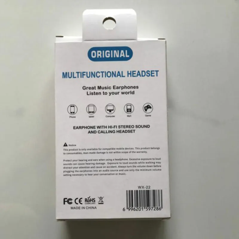 Augmentez les ventes de boîtes d'emballage de détail d'affichage d'écouteurs avec fenêtre en PVC pour Iphone 6s 7 8 boîte d'emballage d'écouteurs