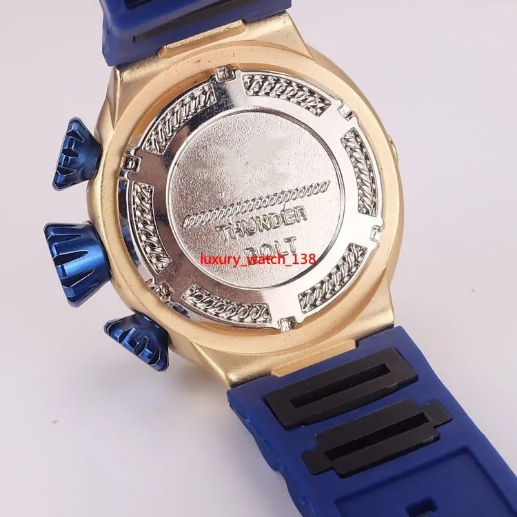 TA Luxury Gold Watches Men Sport Quartz 시계 크로노 그래프 자동 데이트 고무 밴드 손목 수컷 선물을위한 시계 211e