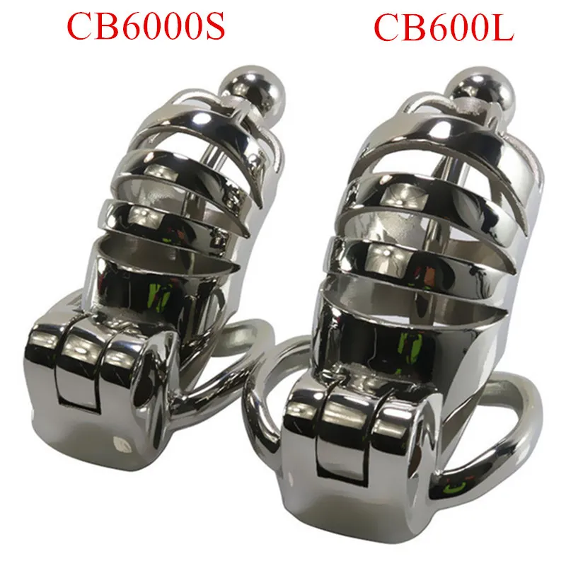 Stainless Steel Male Device Catheters CB6000L CB6000S Metal Cage Hollow Penis Sleeve Sex Toys for Men G7-1-227 2103243780198