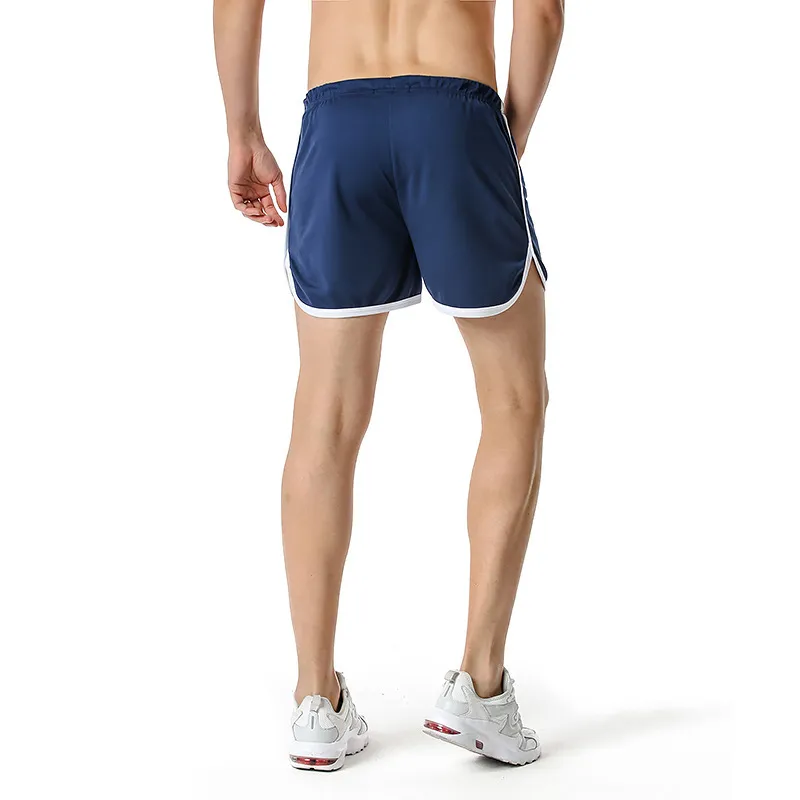Solid Summer Running Shorts Men Drawstring Casual Workout Fitness Mens Kortbyxor Märke Outdoor Sweat Pants Elasticity Jogger 210524