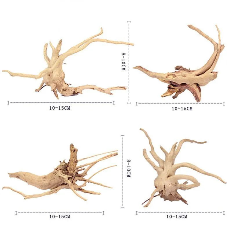 زخارف الحوض السمك الطبيعية الفرع الخشب الخشب الطبيعية لزخارف خزان الأسماك الحلي Y200922278M