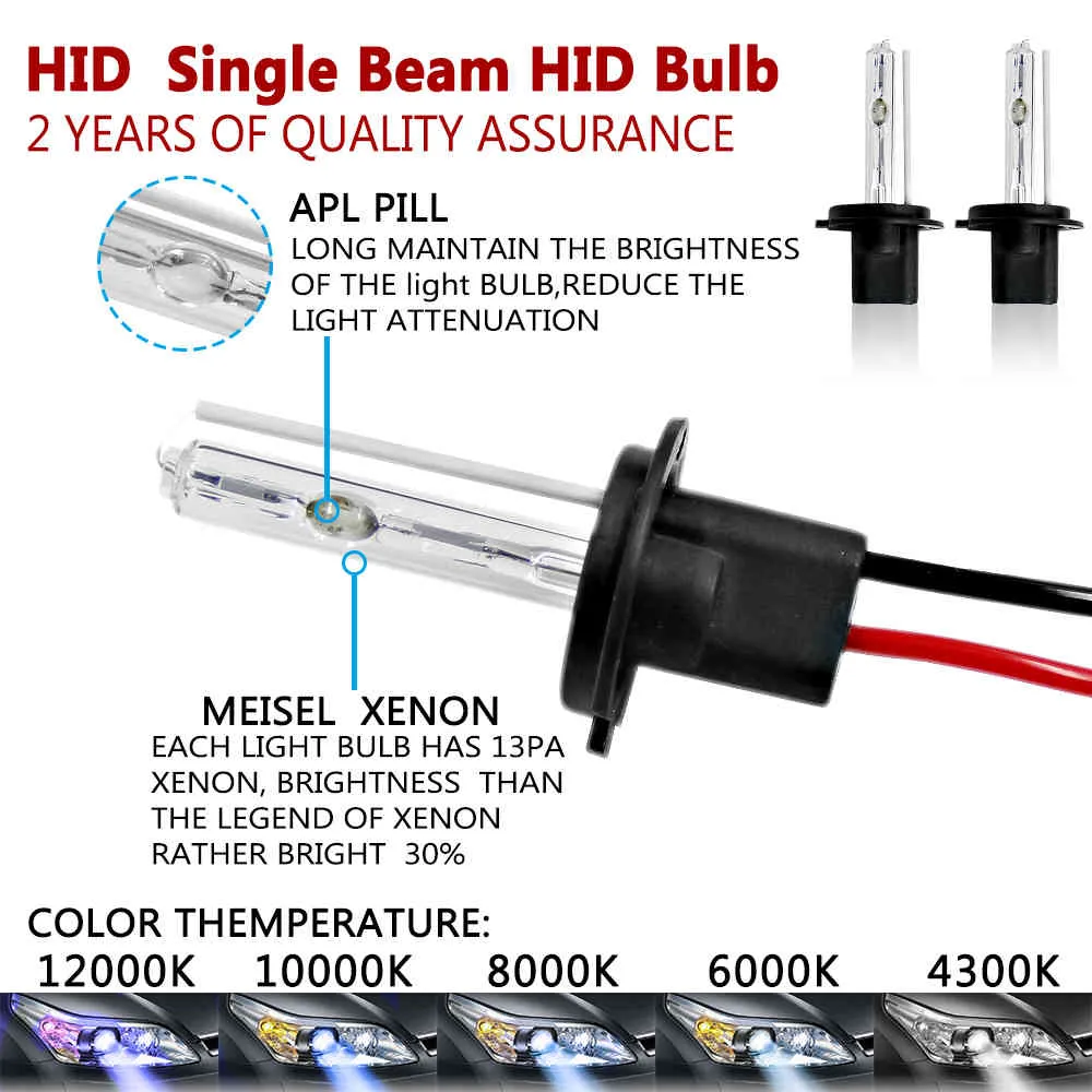 35W 55W HID Headlight Bulb H11 Bi Xenon H7 Ignition Block H4 Bixenon Slim Ballast Kit